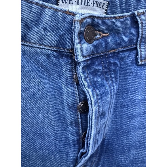 Free People Jeans Womens 28 Deep Trance Dropped Boyfriend Wide Leg We The Free - Picture 5 of 10